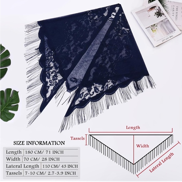Blue Triangle Shawl - Picture 5 of 7